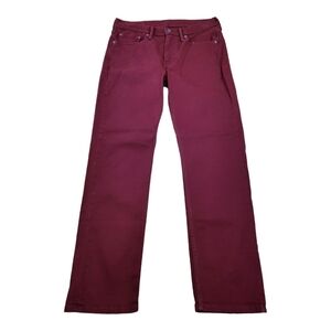 Women's levis 514 straight leg burgandy jeans